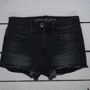 Size 2 Faded Black American Eagle Denim Shorts